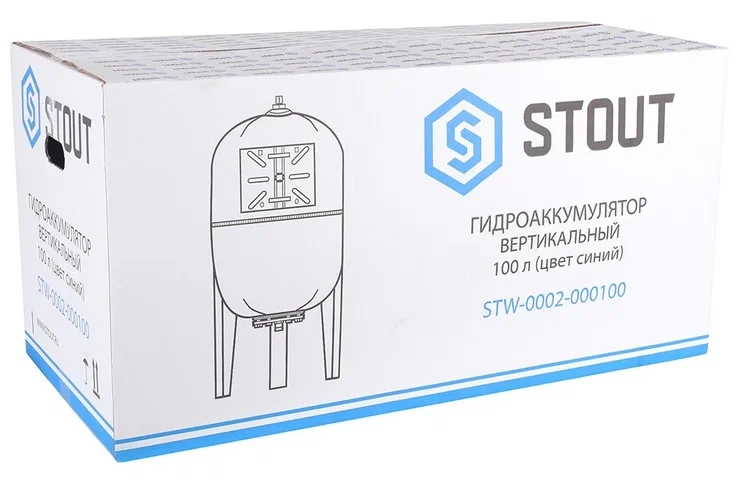 Бак водоснабжение 100 л вертикальный STOUT